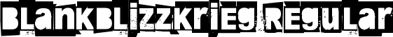 Blankblizzkrieg Regular font - Blankblizzkrieg.ttf