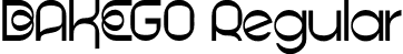 BAKEGO Regular font - BAKEGO-Regular.otf