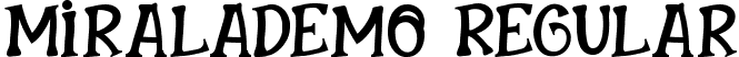 MiralaDemo Regular font - MiralaDemoRegular.ttf