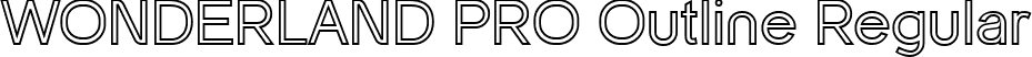 WONDERLAND PRO Outline Regular font - WONDERLANDPRO-Outline.ttf