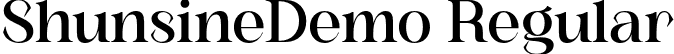 ShunsineDemo Regular font - ShunsineDemo.otf