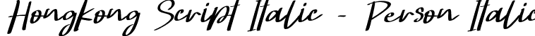 Hongkong Script Italic - Person Italic font - HongkongScriptItalicDEMO.ttf