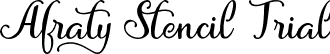 Afraty Stencil Trial font - Afraty Stencil Trial.ttf