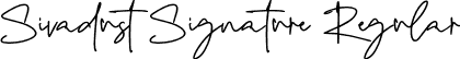 Sivadust Signature Regular font - Sivadust Signature.otf