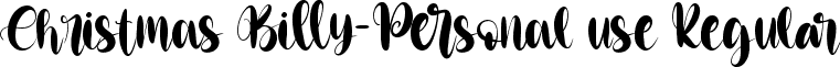 Christmas Billy-Personal use Regular font - Christmas Billy.ttf