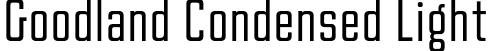 Goodland Condensed Light font - Goodland Condensed Light.otf