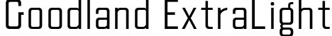 Goodland ExtraLight font - Goodland ExtraLight.otf