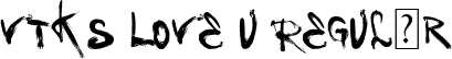 Vtks Love U Regular font - Vtks Love U.ttf