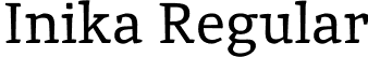 Inika Regular font - Inika-Regular.ttf