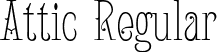 Attic Regular font - Attic.ttf