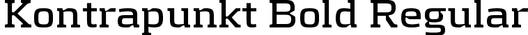 Kontrapunkt Bold Regular font - KontrapunktBold.ttf