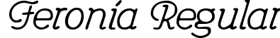 Feronia Regular font - Feronia.ttf