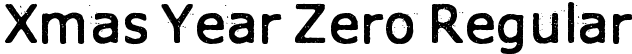 Xmas Year Zero Regular font - Xmas Year Zero.ttf