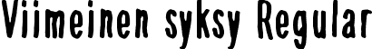 Viimeinen syksy Regular font - Viimeinen syksy.ttf