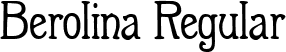 Berolina Regular font - Berolina.ttf