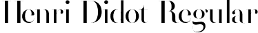 Henri Didot Regular font - HenriDidot.otf