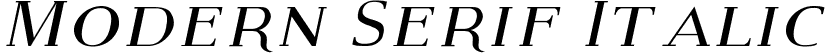 Modern Serif Italic font - Modern Serif Italic.ttf