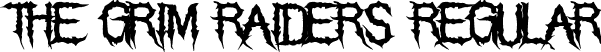 The Grim Raiders Regular font - TheGrimRaiders-Regular.otf