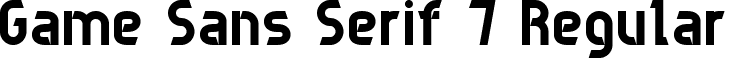 Game Sans Serif 7 Regular font - game_sans_serif_7.ttf