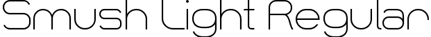 Smush Light Regular font - smush light_demo.otf