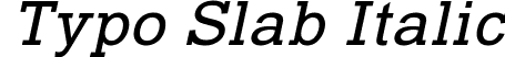 Typo Slab Italic font - TypoSlab_italic_demo.otf