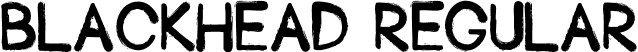 Blackhead Regular font - Blackhead.otf