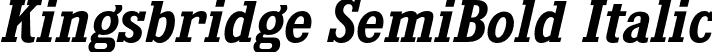 Kingsbridge SemiBold Italic font - kingsbridge sb it.otf