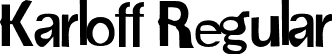 Karloff Regular font - KARLOFF_.otf