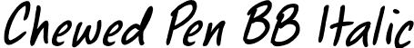 Chewed Pen BB Italic font - ChewedPenBB_ital.otf