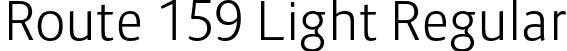 Route 159 Light Regular font - Route159-Light.otf