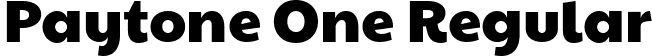 Paytone One Regular font - PaytoneOne.ttf