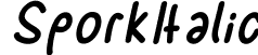 SporkItalic font - SporkItalic.ttf