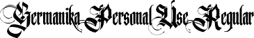 Germanika Personal Use Regular font - Germanika Personal Use.ttf