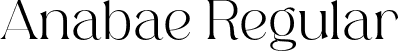 Anabae Regular font - Anabae Regular.otf