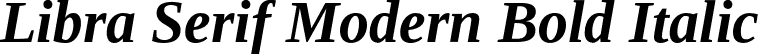 Libra Serif Modern Bold Italic font - LibraSerifModern-BoldItalic.otf