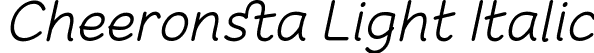 Cheeronsta Light Italic font - Cheeronsta Light Italic.otf