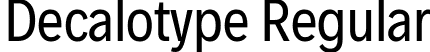 Decalotype Regular font - Decalotype-Regular.ttf