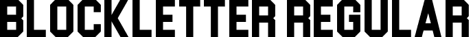 Blockletter Regular font - Blockletter.otf