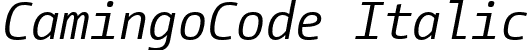 CamingoCode Italic font - CamingoCode-Italic.ttf