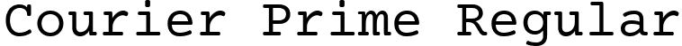 Courier Prime Regular font - Courier Prime.ttf