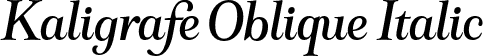 Kaligrafe Oblique Italic font - Brightlight Serif Oblique.otf