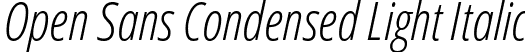 Open Sans Condensed Light Italic font - OpenSans-CondLightItalic.ttf