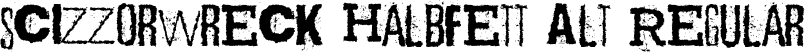 Scizzorwreck Halbfett Alt Regular font - Scizzorwreck_Halbfett_Alt.ttf