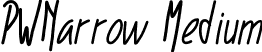 PWNarrow Medium font - PWNarrow.ttf