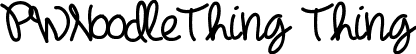 PWNoodleThing Thing font - PWNoodleThing.ttf