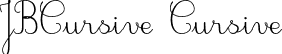 JBCursive Cursive font - JBCursive.otf