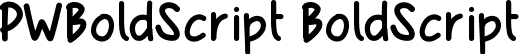 PWBoldScript BoldScript font - PWBoldScript.ttf