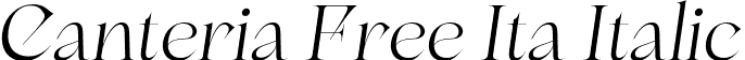 Canteria Free Ita Italic font - CanteriaFree-Italic.otf