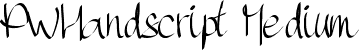 PWHandscript Medium font - PWHandscript.ttf