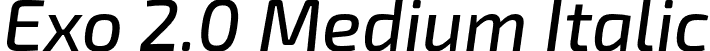 Exo 2.0 Medium Italic font - Exo2.0-MediumItalic.otf